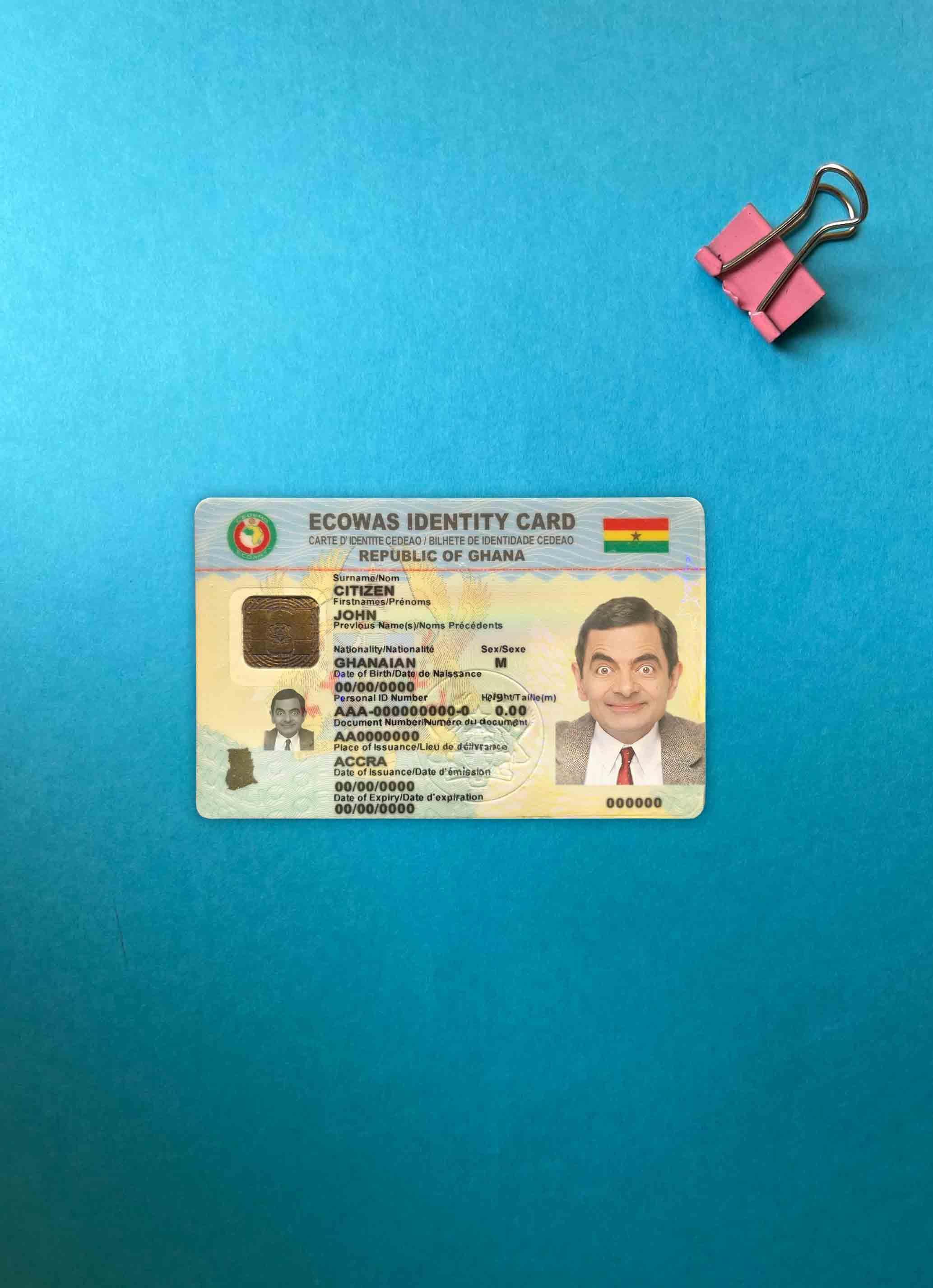 Downloadable Ghana ID photolook example